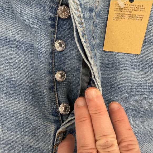 NEW Levis Wedgie Straight Jeans Plus 24W High Rise Button Fly Distressed Levi’s - Picture 6 of 15